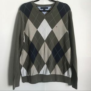 Tommy Hilfiger V-Neck Argyle sweater XLarge.
